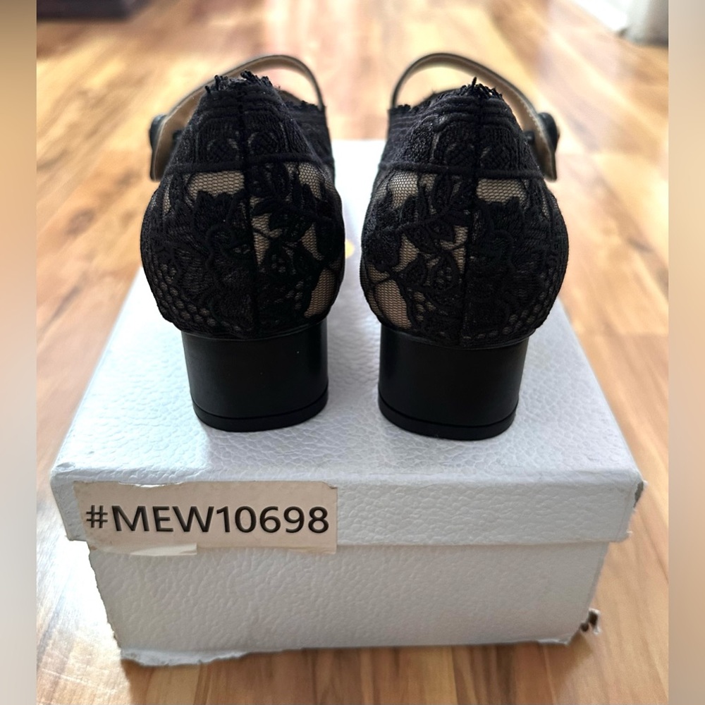 CHRISTIAN DIOR D-GRACE BALLET PUMP HEEL MARY JANE BLACK LACE EU-40 $1290 - Picture 6 of 13